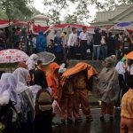 Hujan Deras Sambut Kedatangan Raja Salman di Istana Bogor