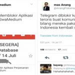 Kemenkominfo Blokir Aplikasi Chat Telegram