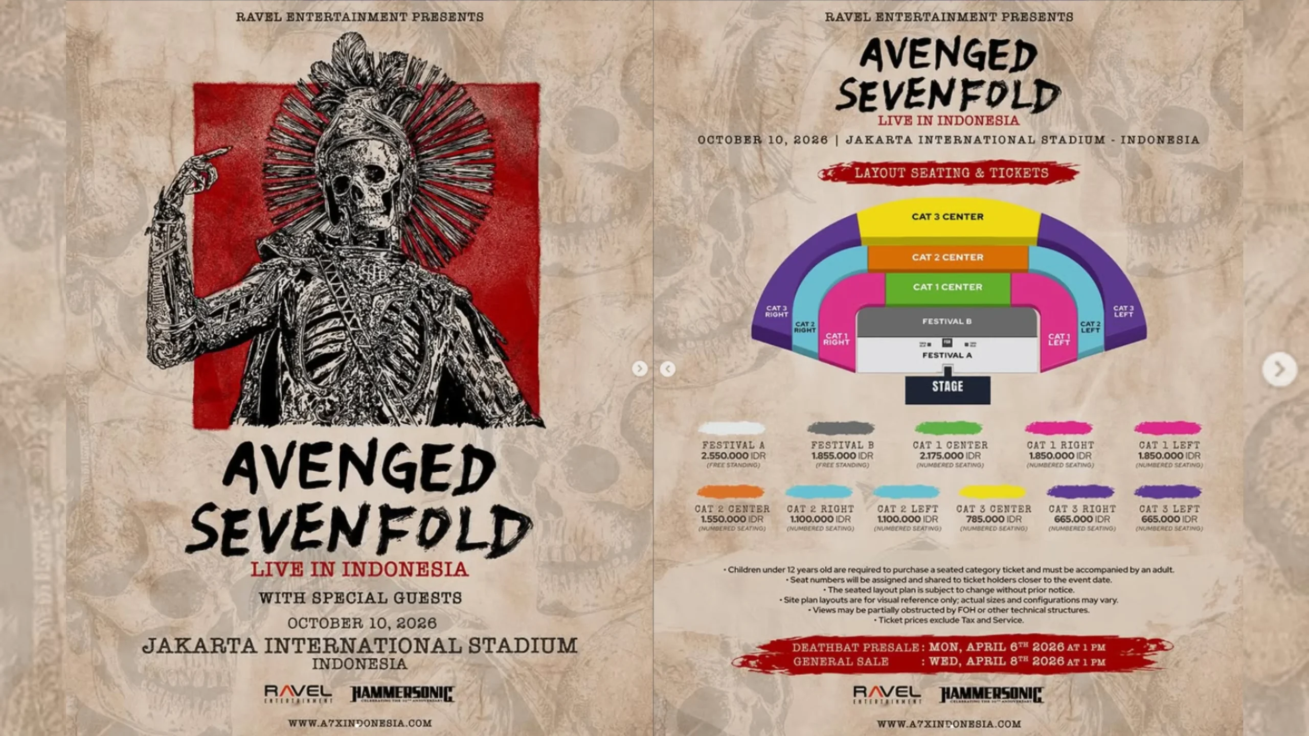 Tiket Konser Avenged Sevenfold